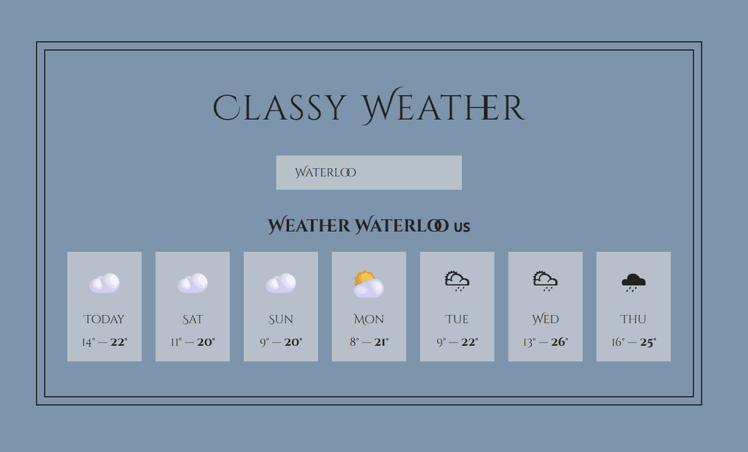 Classy Weather