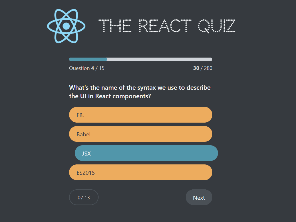 The React Quiz